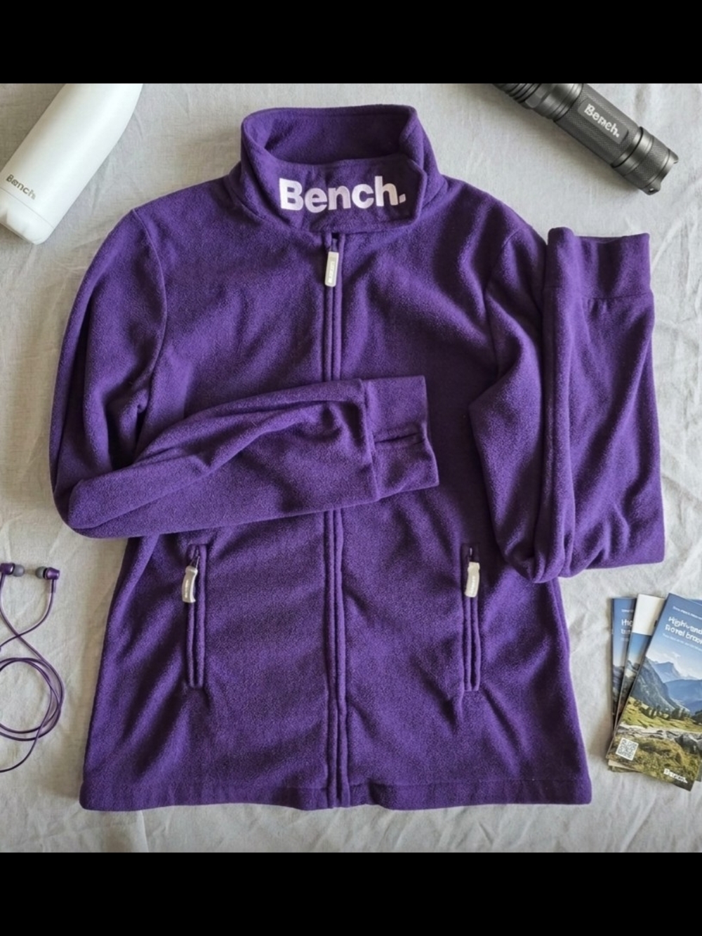 Bench Purple Full-Zip Fleece Jacket